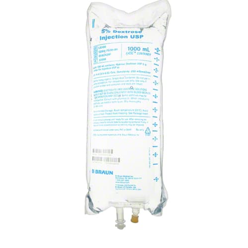 5% Dextrose Injection USP, 1000 mL-Image