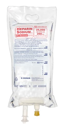 25,000 Units Heparin in 5% Dextrose Inj.-Image